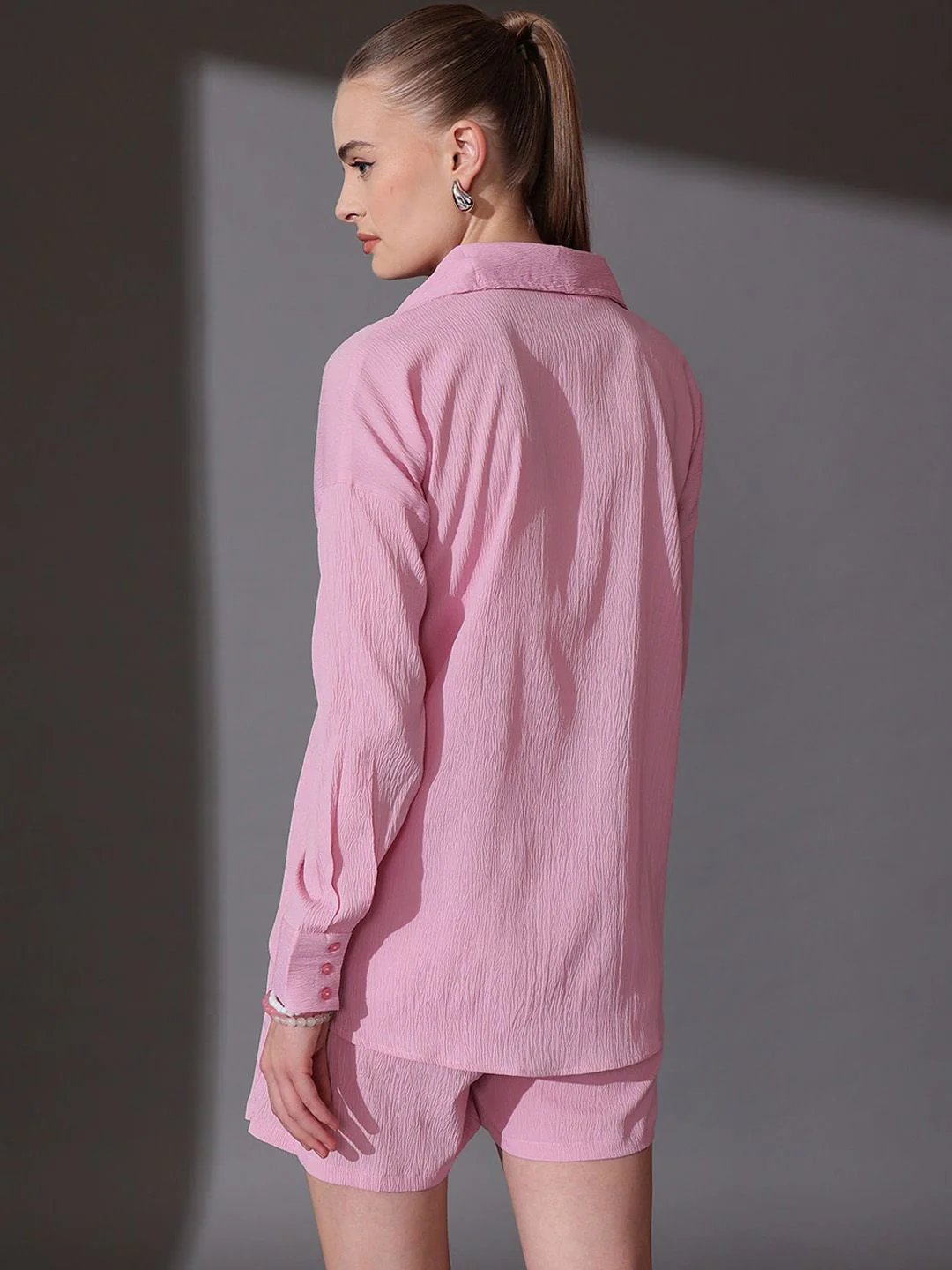 STREET 9 Self Design Shirt & Shorts Co-ord Set - Image 5