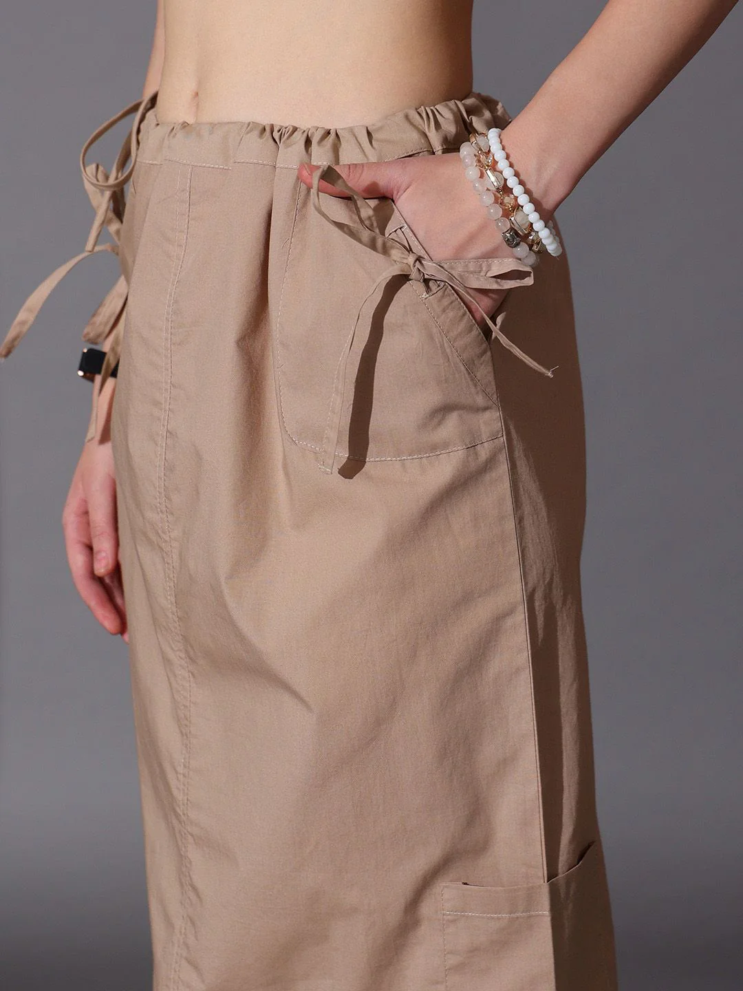 STREET 9 Solid Pure Cotton Parachute Skirt - Image 4