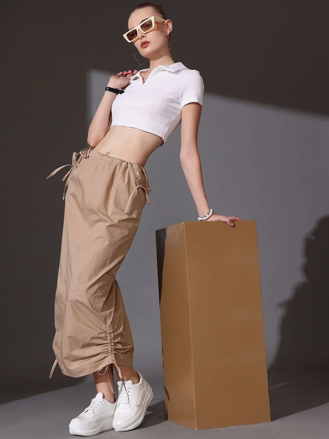 STREET 9 Solid Pure Cotton Parachute Skirt - Image 5