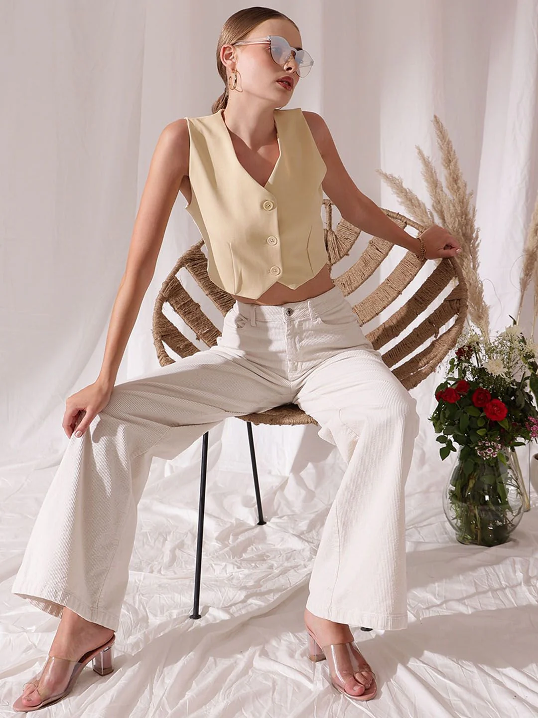 STREET 9  V-Neck Sleeveless Waistcoat - Image 4