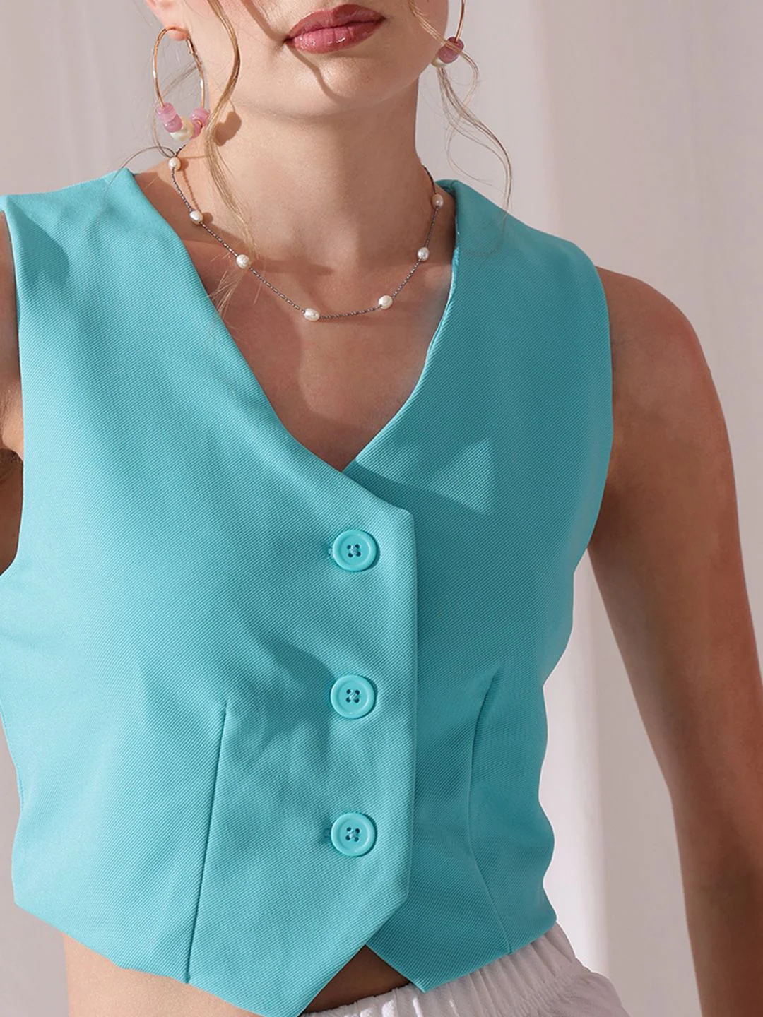 STREET 9 V-Neck Sleeveless Waistcoat - Image 2