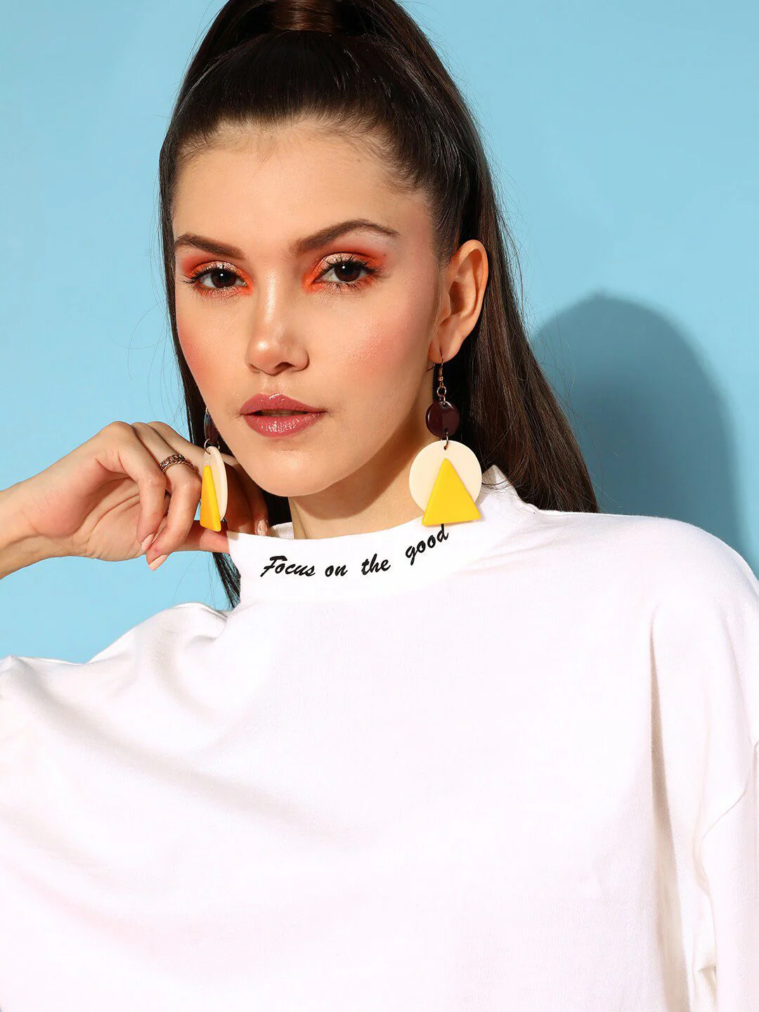 STREET 9 Women Alluring White Pure Cotton Solid Sweatshirt - Image 2