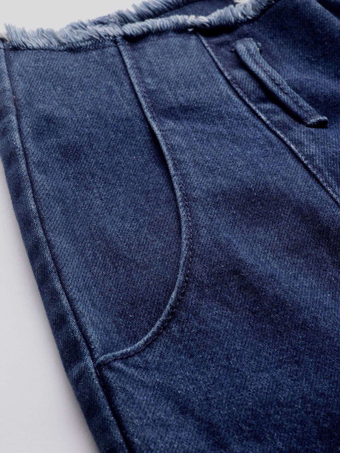 STREET 9 Women Blue Flared Denim Parallel Trousers - Image 6
