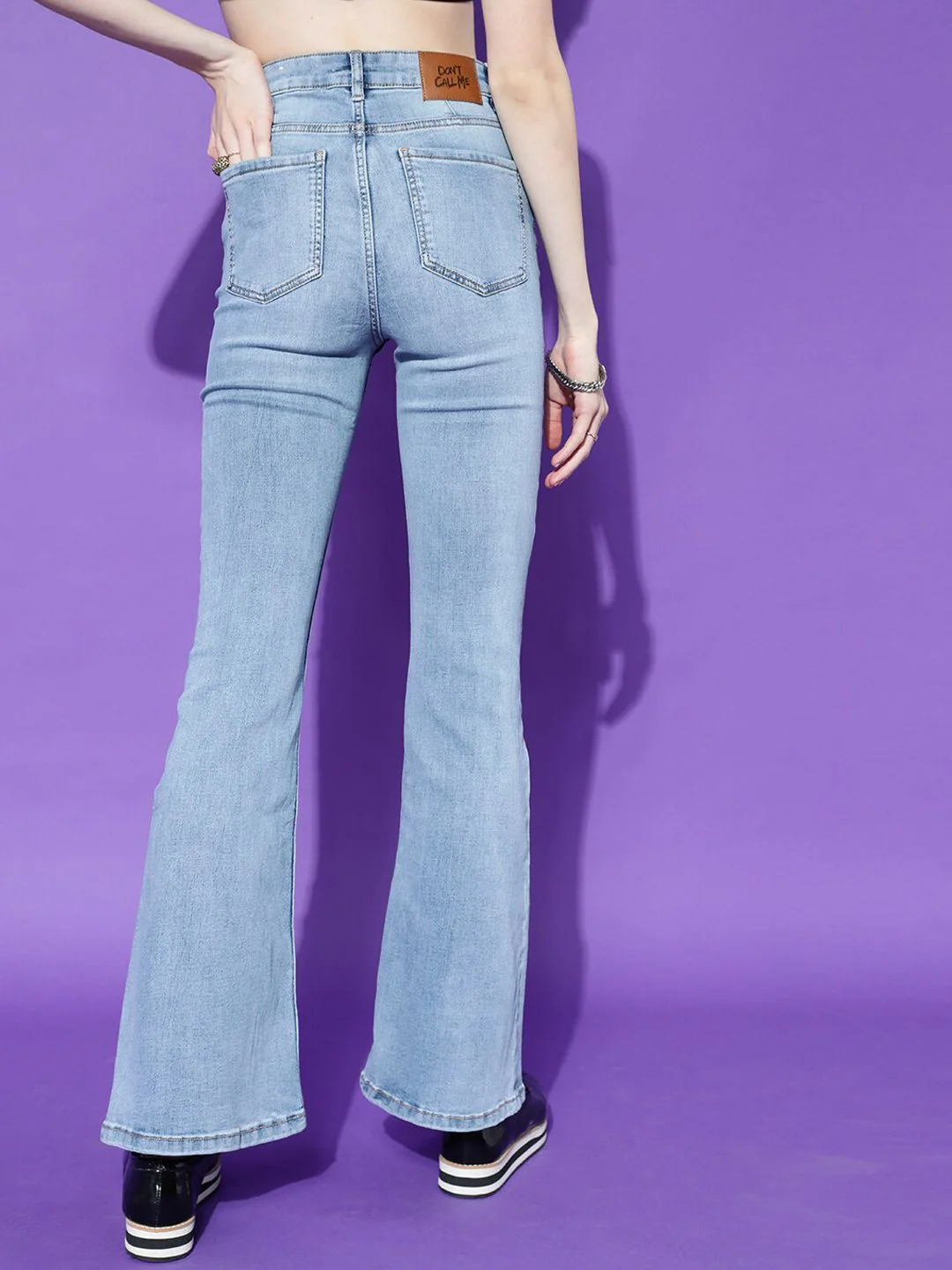 STREET 9 Women Blue Hottie Skinny Fit High-Rise Heavy Fade Jeans - Image 3