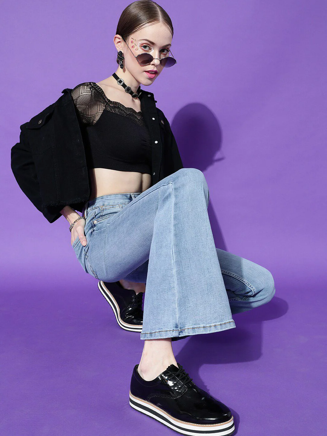 STREET 9 Women Blue Hottie Skinny Fit High-Rise Heavy Fade Jeans - Image 5