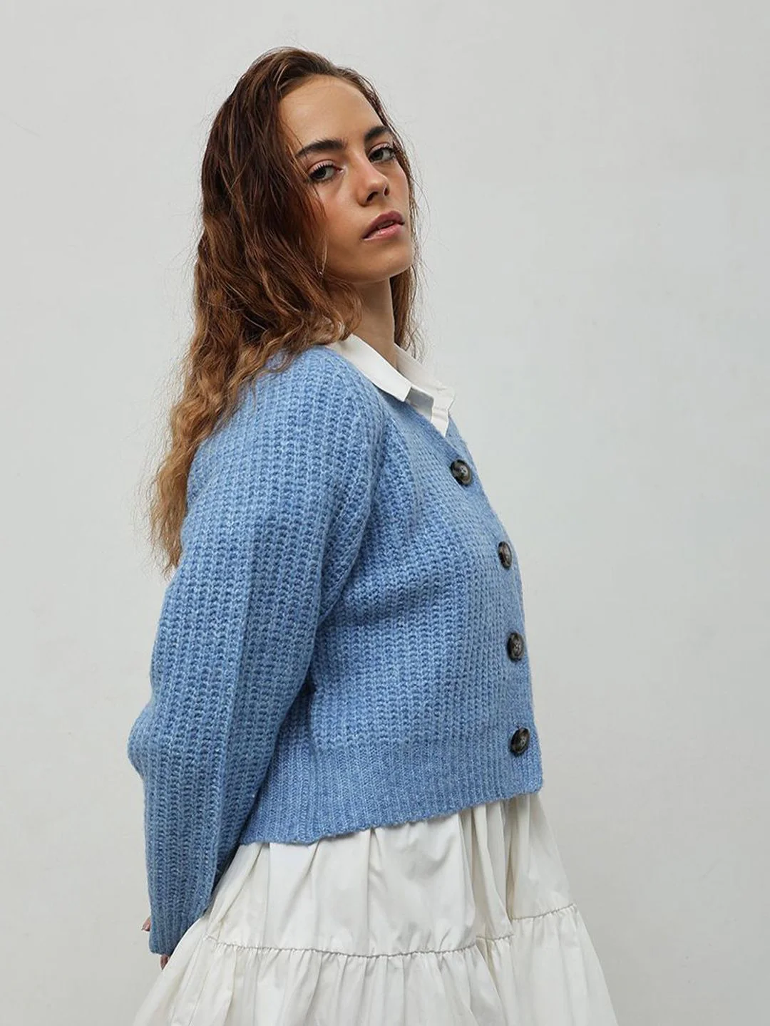 STREET 9 Women Cable Knit Cardigan - Image 3