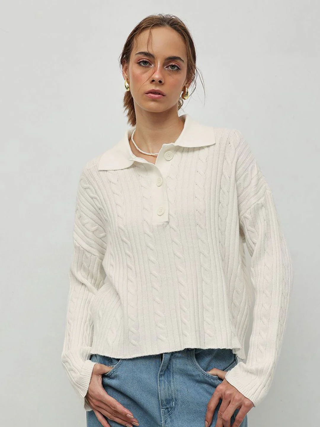 STREET 9 Women Cable Knit Pullover