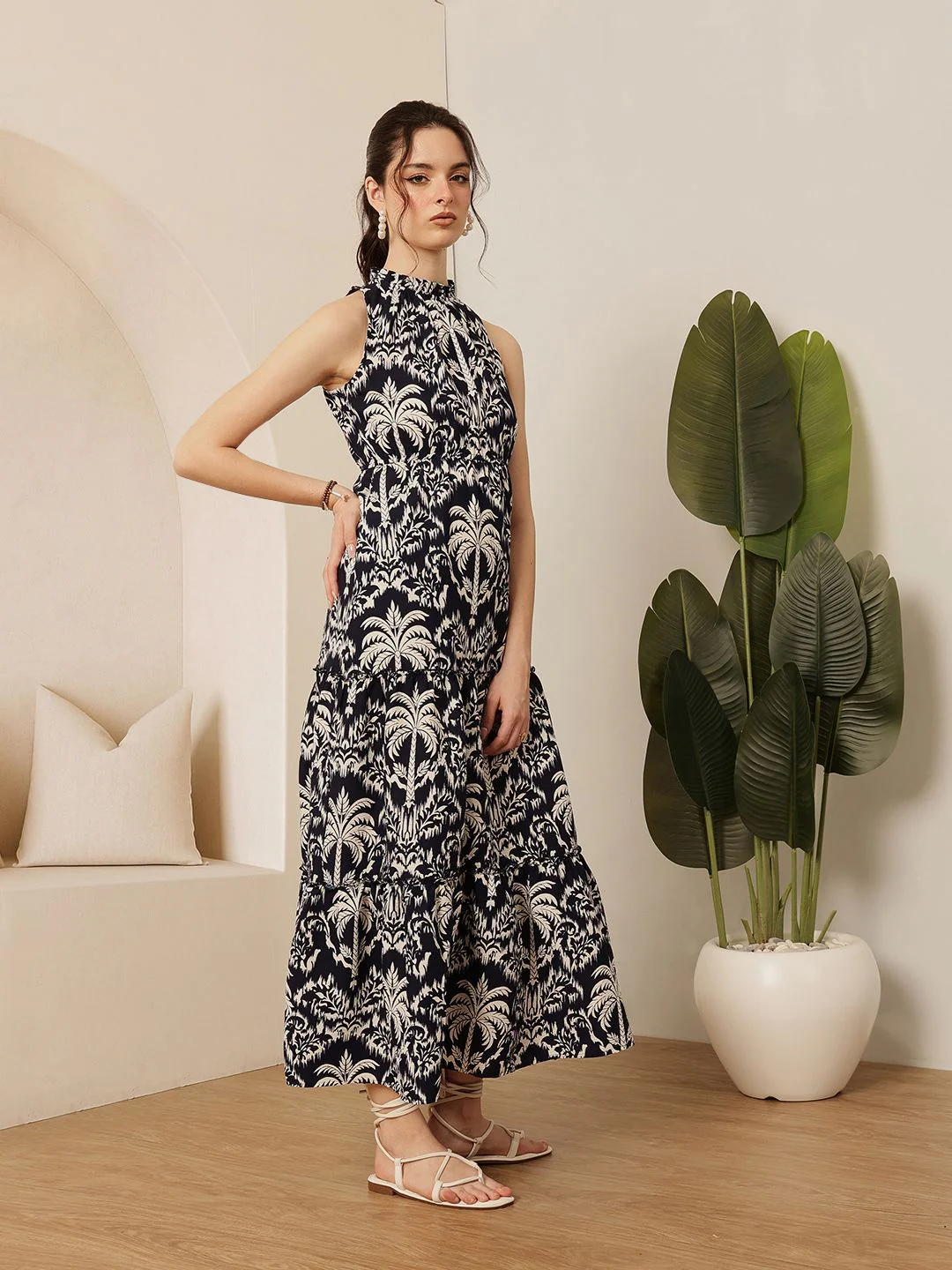 STREET 9 Women Floral Print Fit & Flare Dress - Image 3