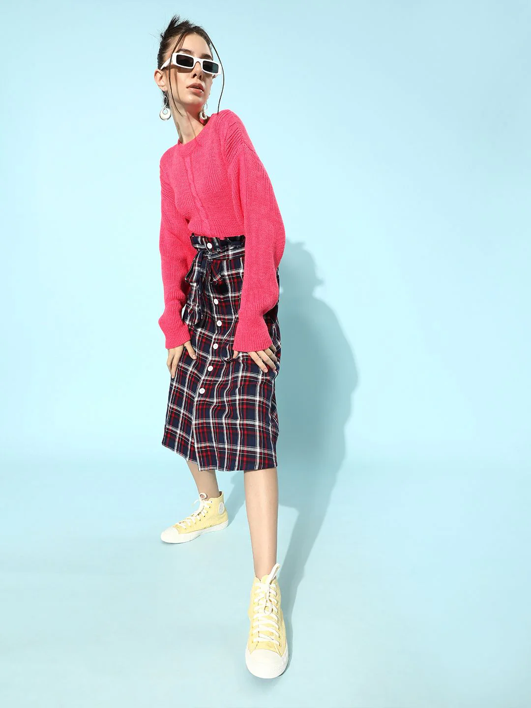 STREET 9 Women Fuchsia Self-Design Pullover Sweater - Image 2