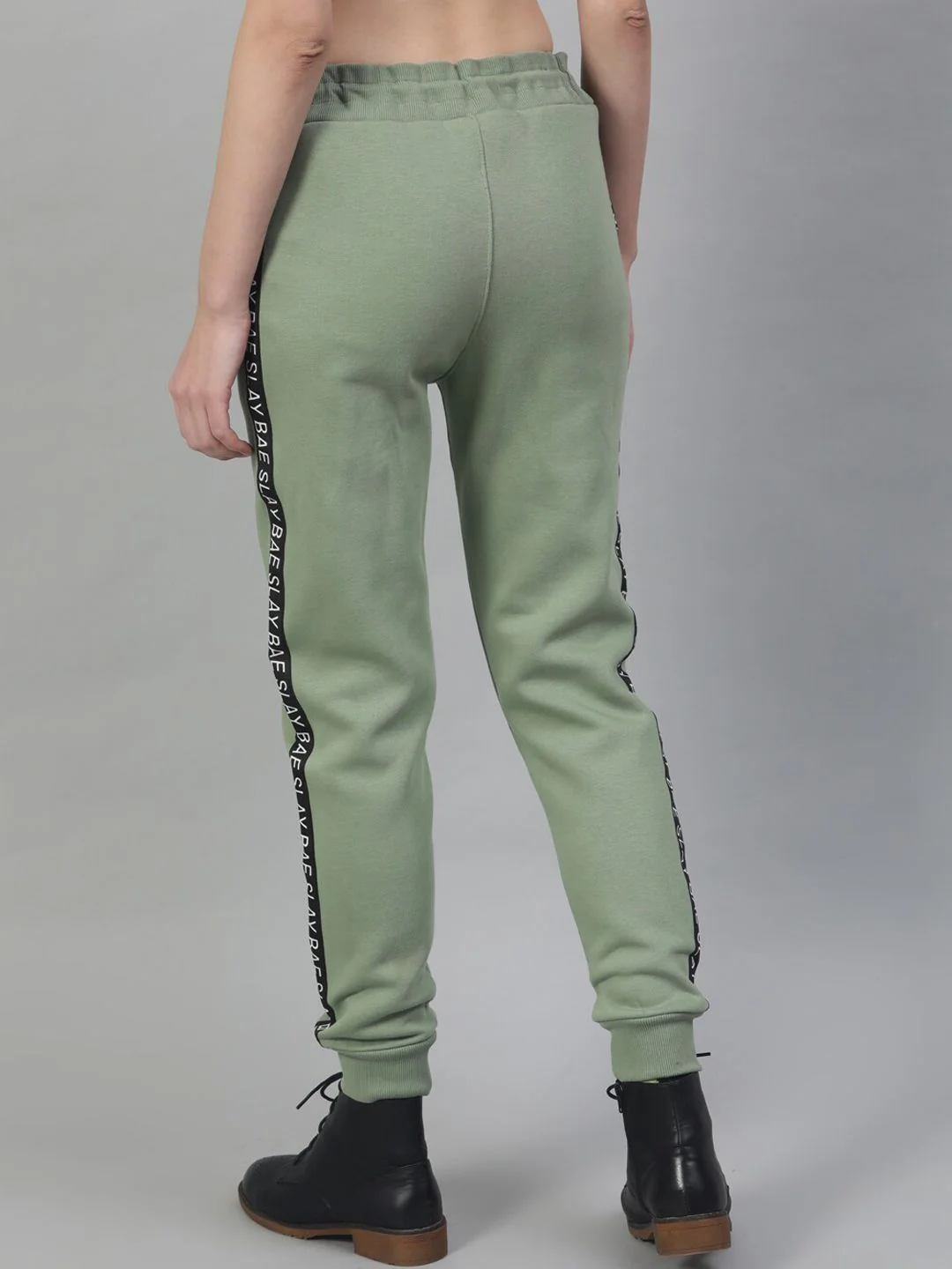 STREET 9 Women Green Regular Fit Solid Joggers - Image 3