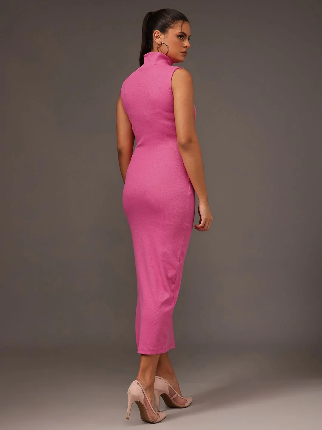 STREET 9 Women High Neck Sleeveless Sheath Dress - Image 5