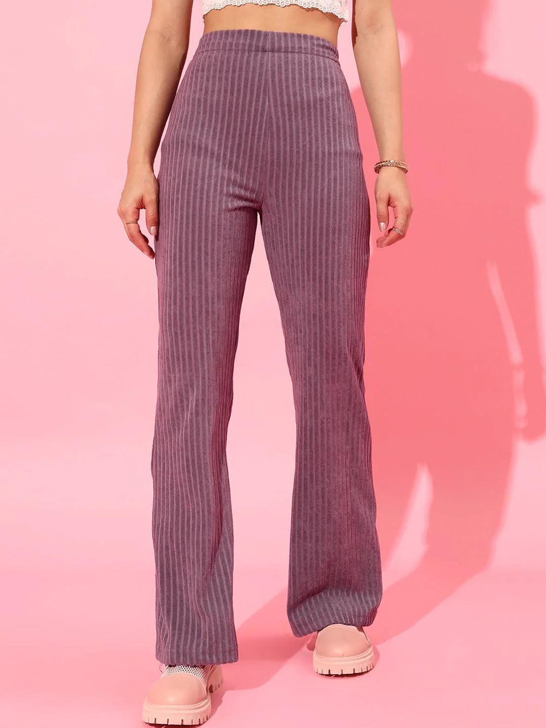 STREET 9 Women Purple Flared Trousers
