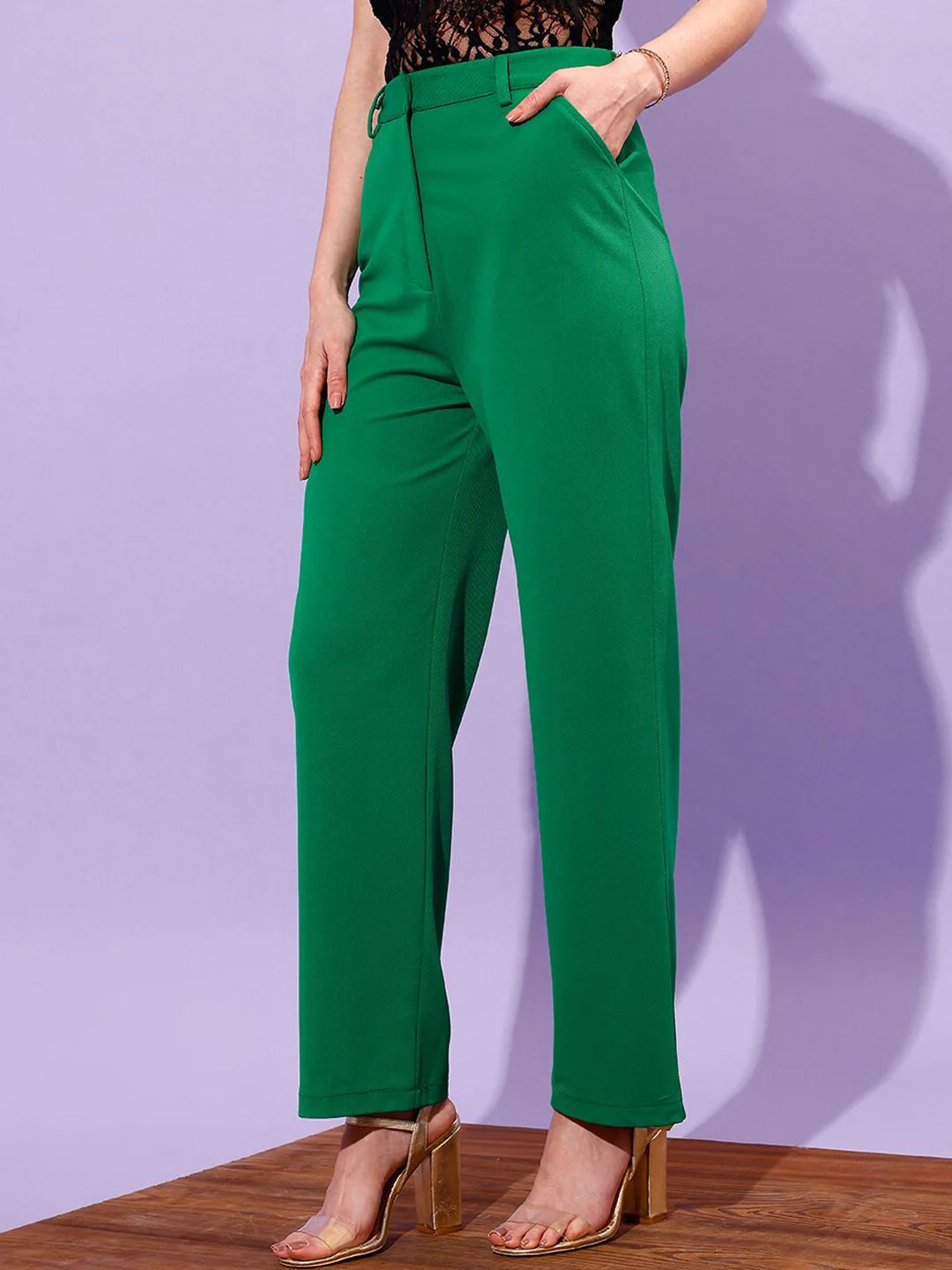 STREET 9 Women Loose Fit High-Rise Trousers - Image 2