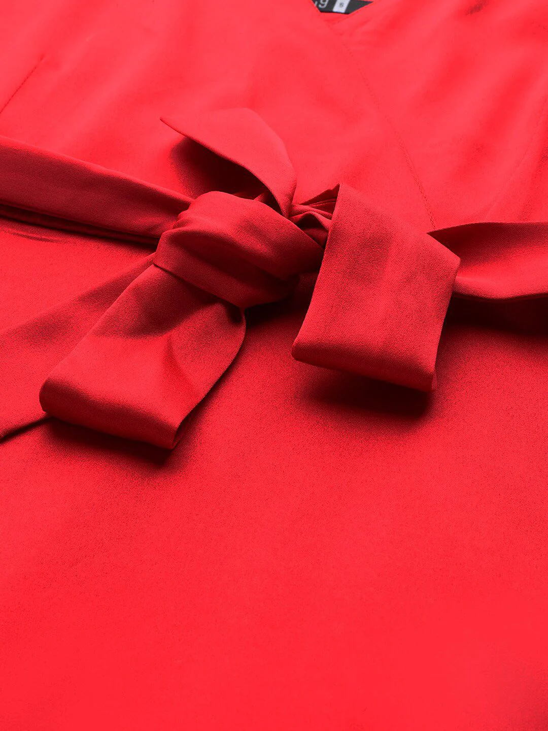 STREET 9 Women Red Solid Maxi Dress - Image 3