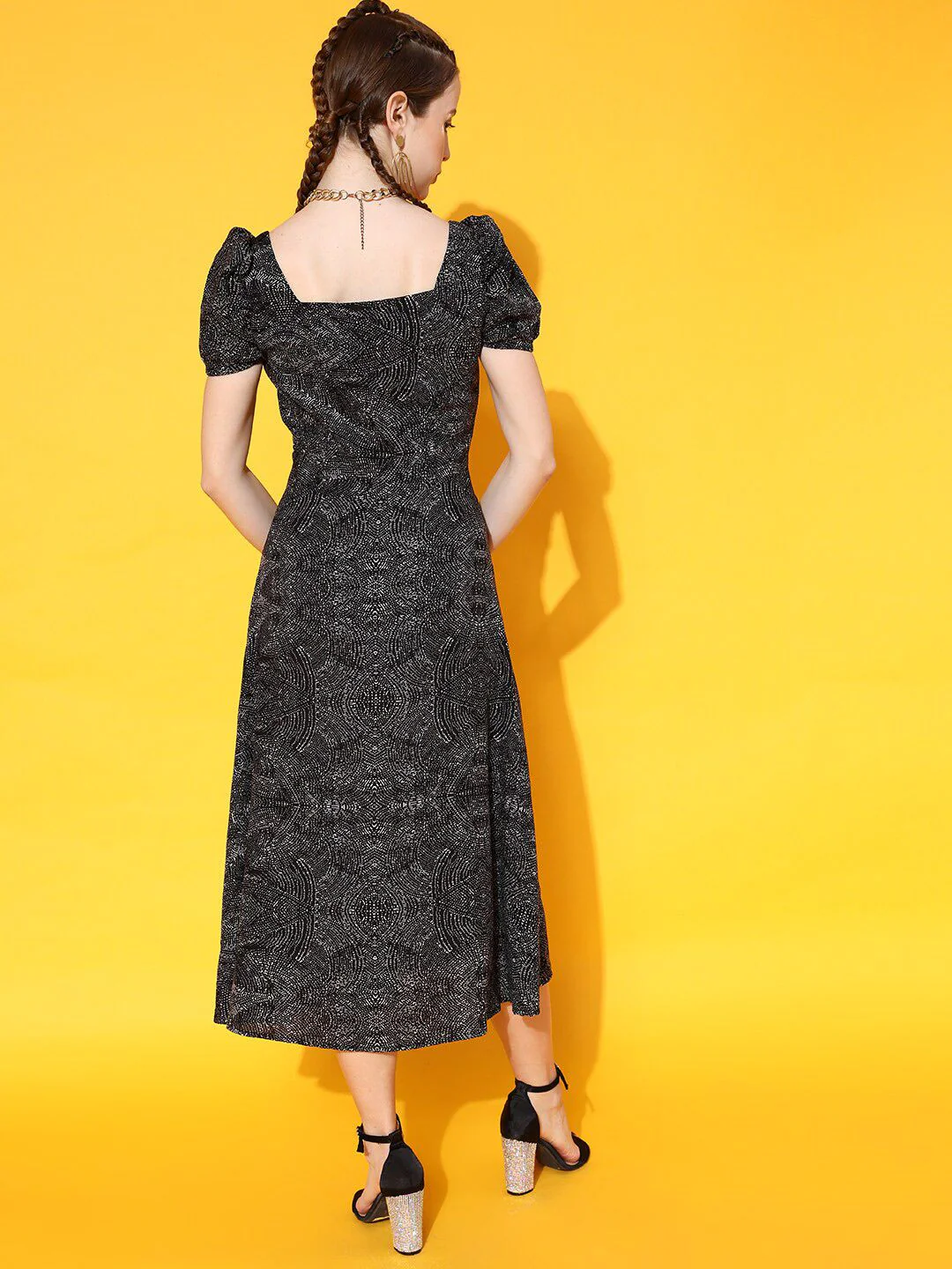 STREET 9 Women Stunning Black Abstract Dress - Image 5