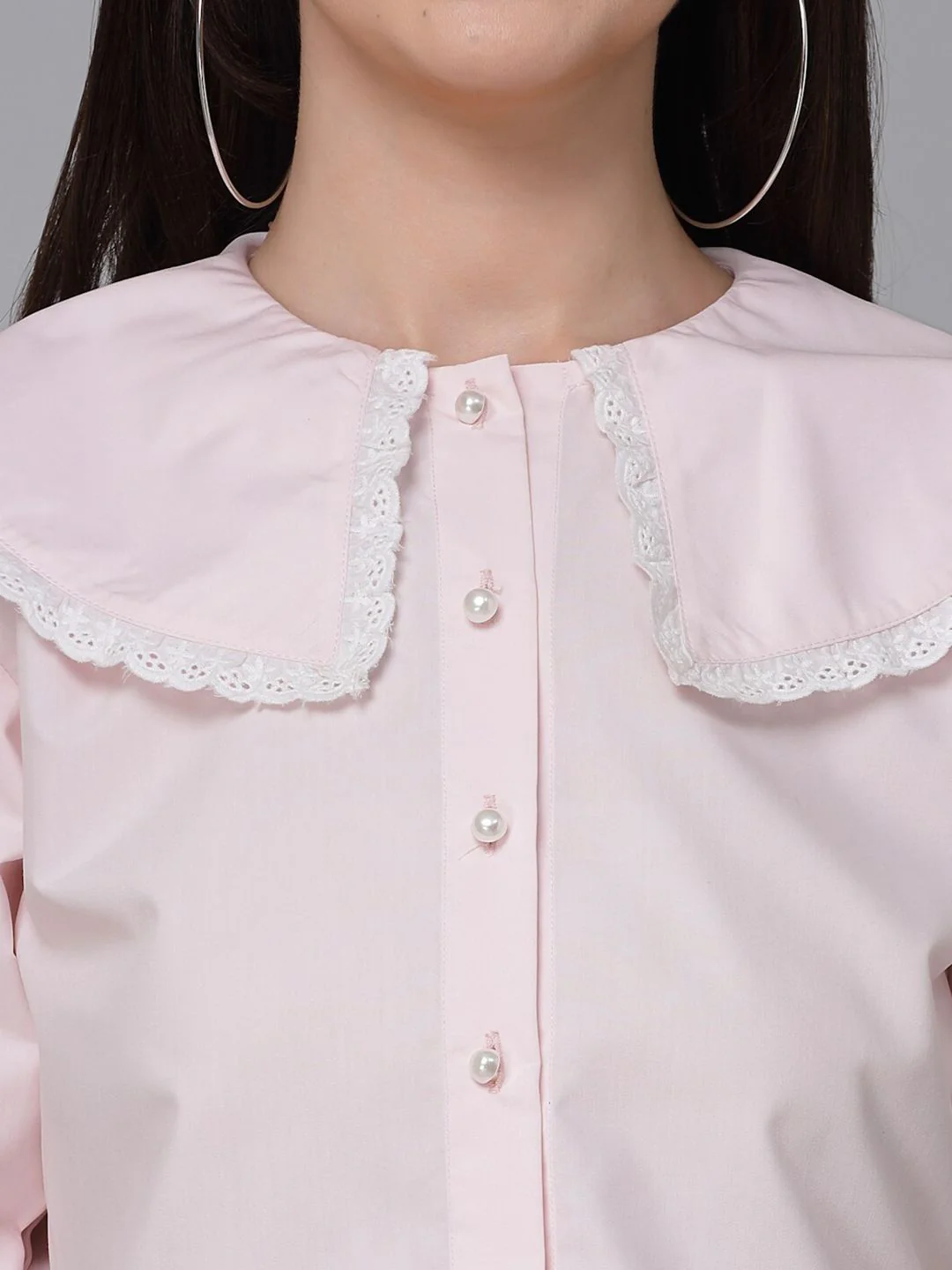 Style Quotient Pink Puff Sleeves Shirt Style Top - Image 2