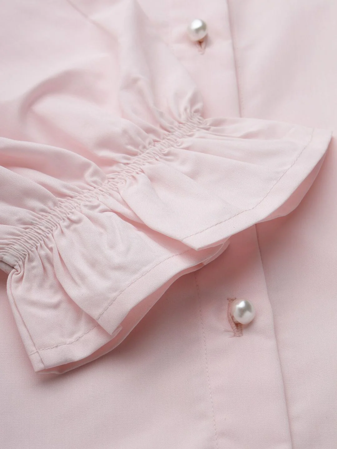 Style Quotient Pink Puff Sleeves Shirt Style Top - Image 7