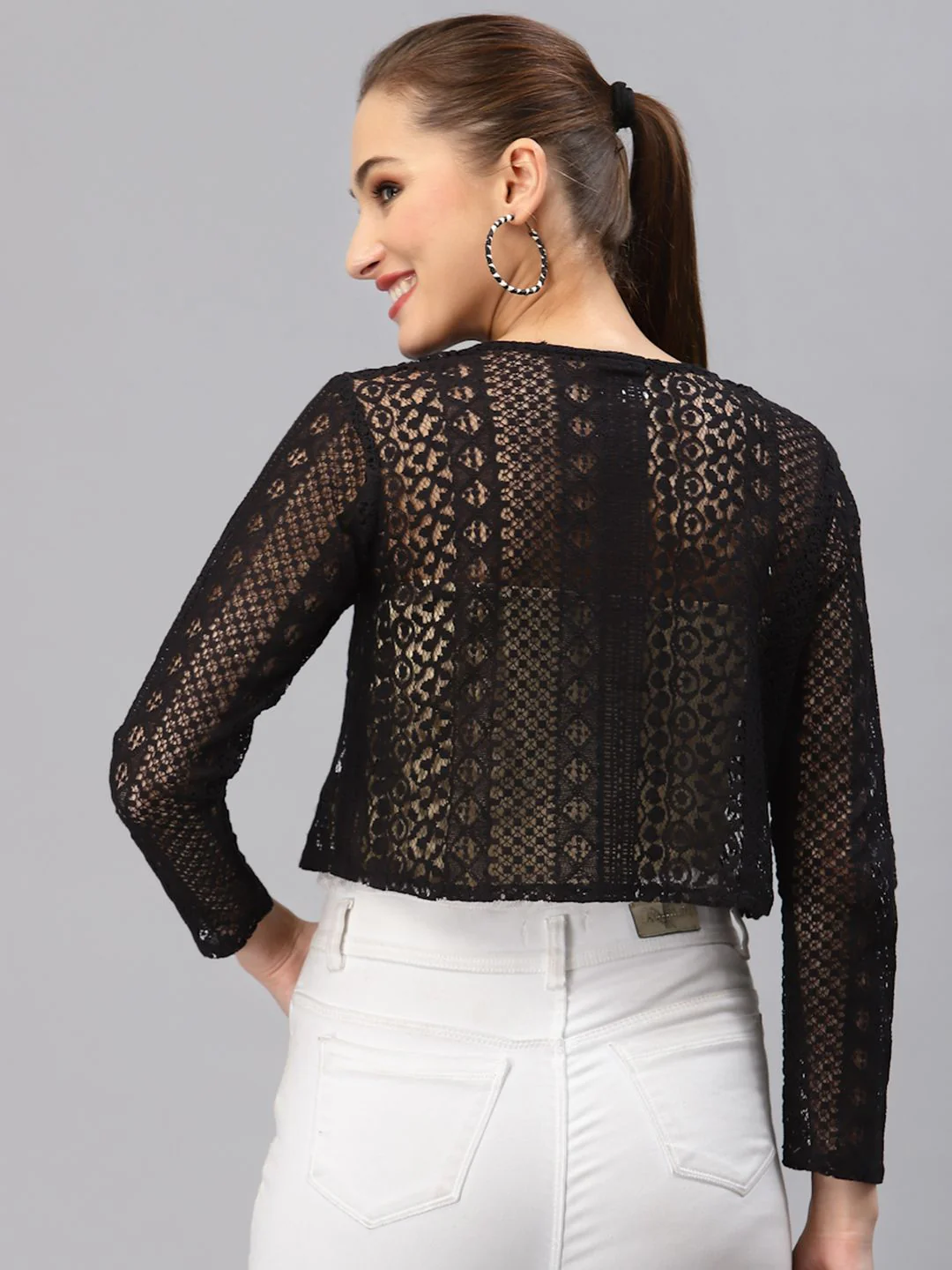 Style Quotient Women Black Shrug - Image 5