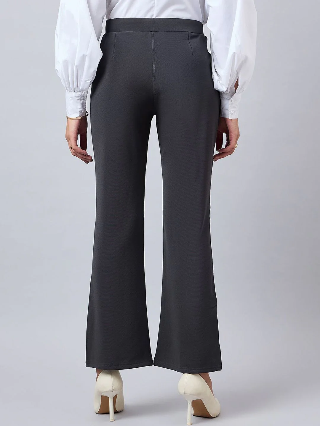 Style Quotient Women Smart Flared Bootcut Trousers - Image 3