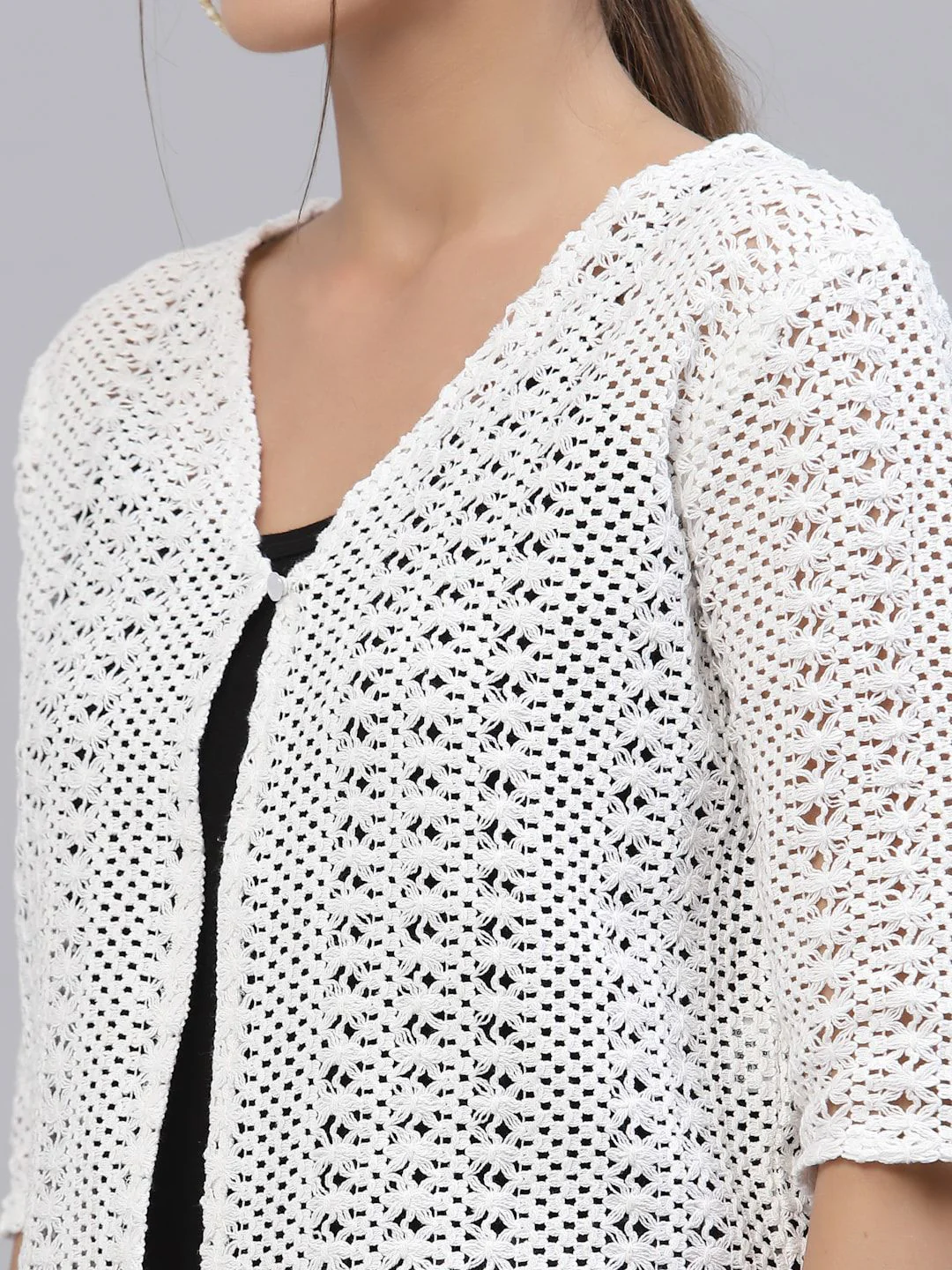 Style Quotient Women White Shrug - Image 2
