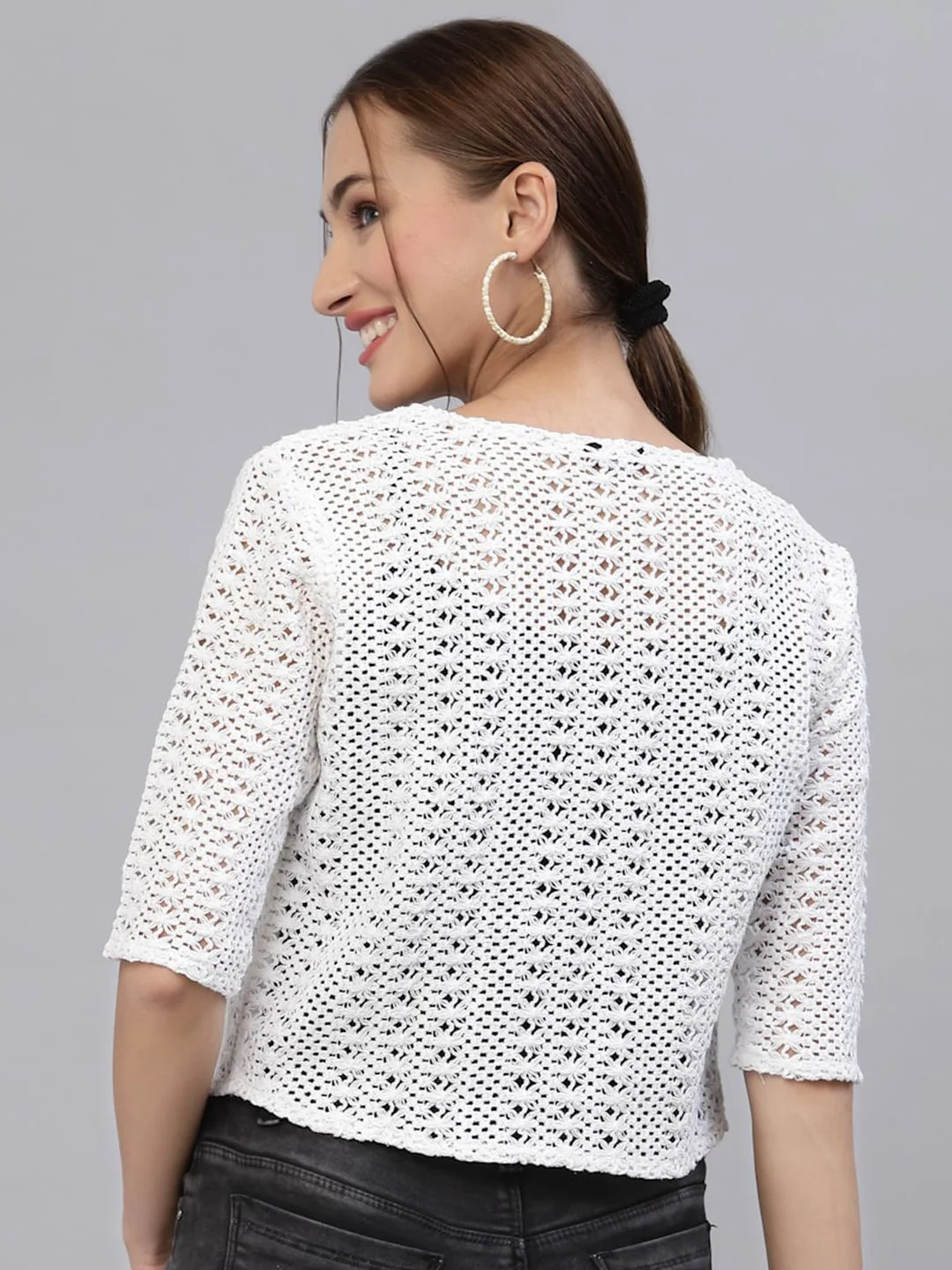 Style Quotient Women White Shrug - Image 5