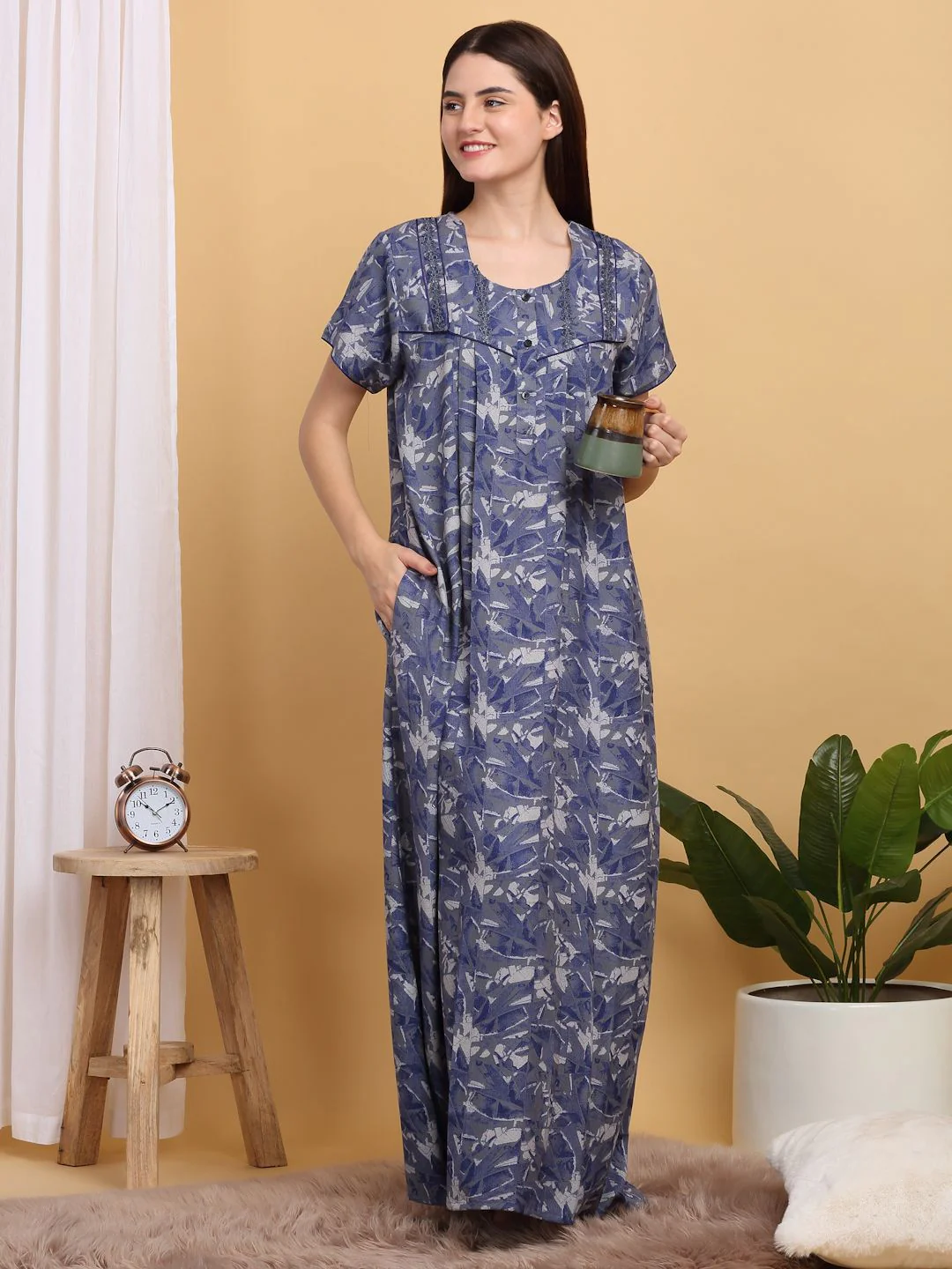 Sweet Dreams Printed Maxi Nightdress - Image 6