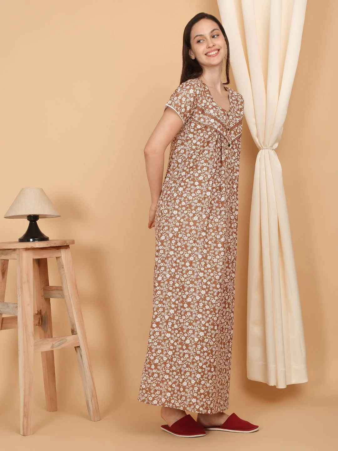 Sweet Dreams Printed Maxi Nightdress - Image 5