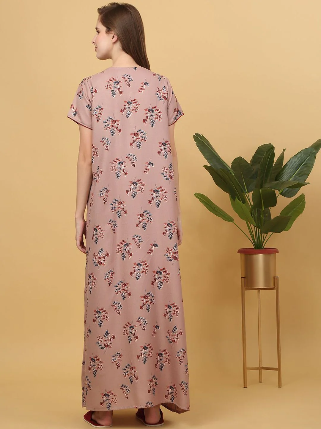 Sweet Dreams Printed pure cotton Maxi Nightdress - Image 4
