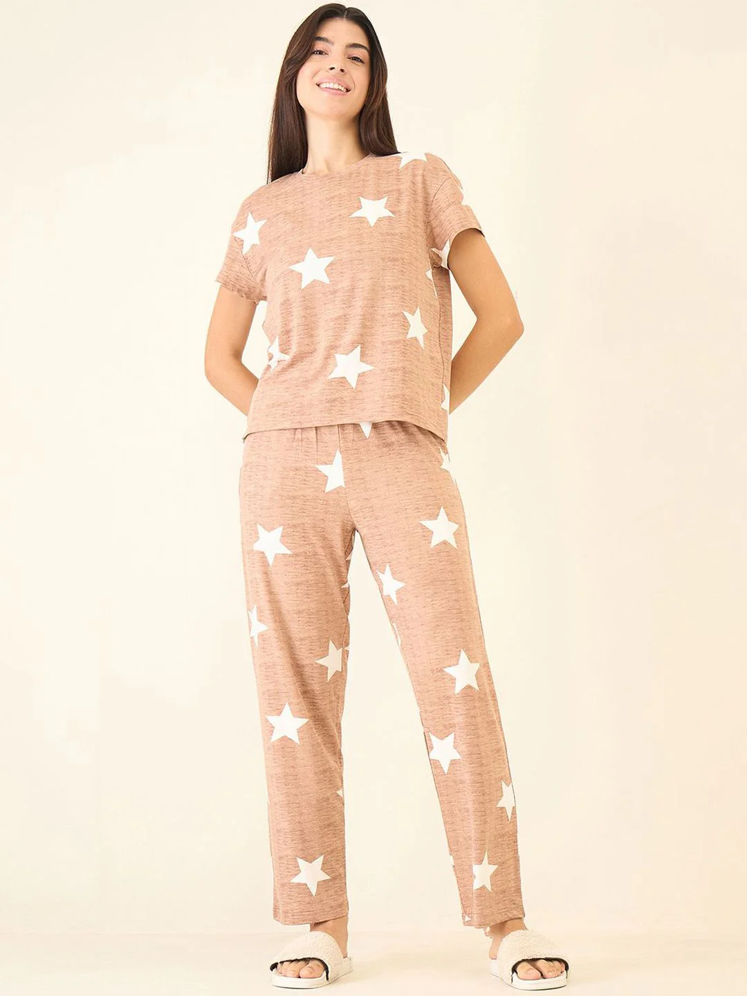 Sweet Dreams Women Printed Top & Pyjamas Night suit