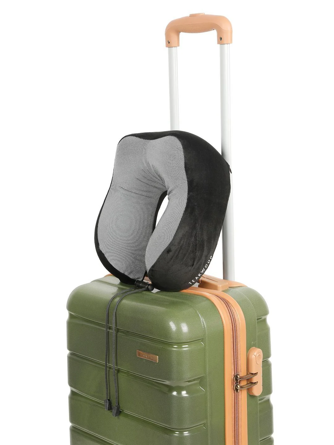 Teakwood Leathers Black Faux Velvet Breathable Travel Pillow - Image 5