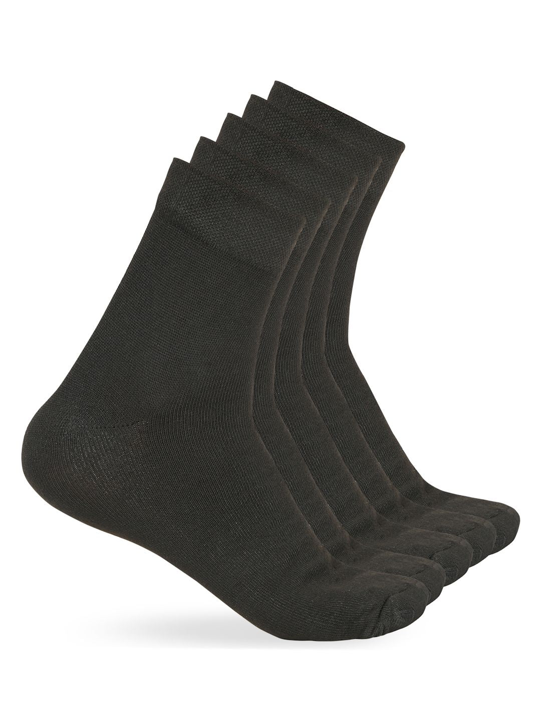 Teakwood Leathers Men Pack Of 5 Pure Cotton Above Ankle Length Socks - Image 3