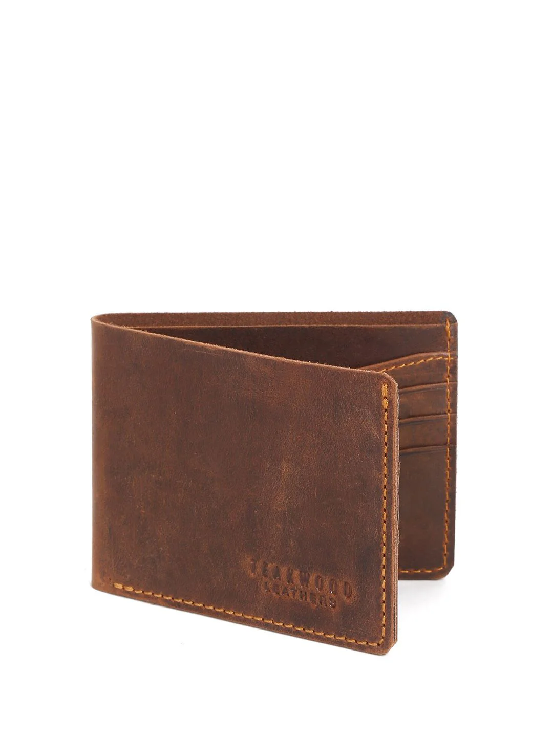 Teakwood Leathers Men Textured RFID Leather Two Fold Wallet - Image 5