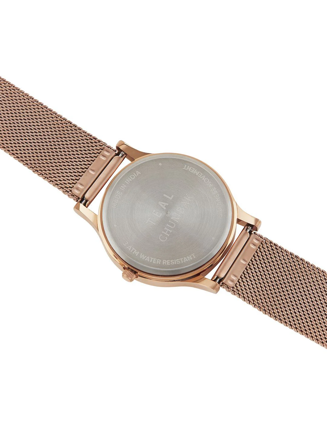 TEAL BY CHUMBAK Women Brass Dial & Stainless Steel Wrap Around Straps Analogue Watch - Image 5