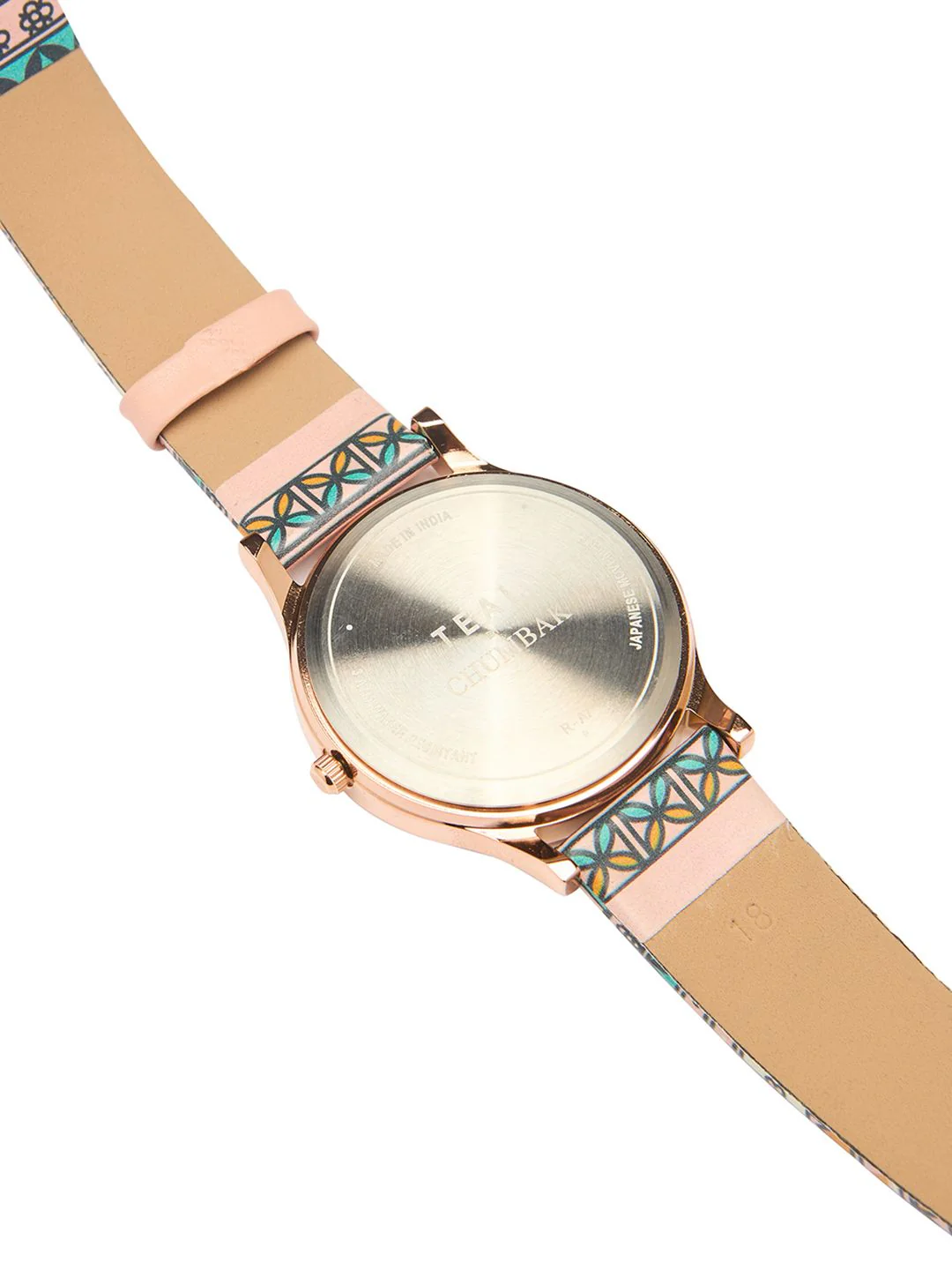 TEAL BY CHUMBAK Women Brass Printed Dial & Leather Bracelet Style Straps Analogue Watch 8907605119088 - Image 4