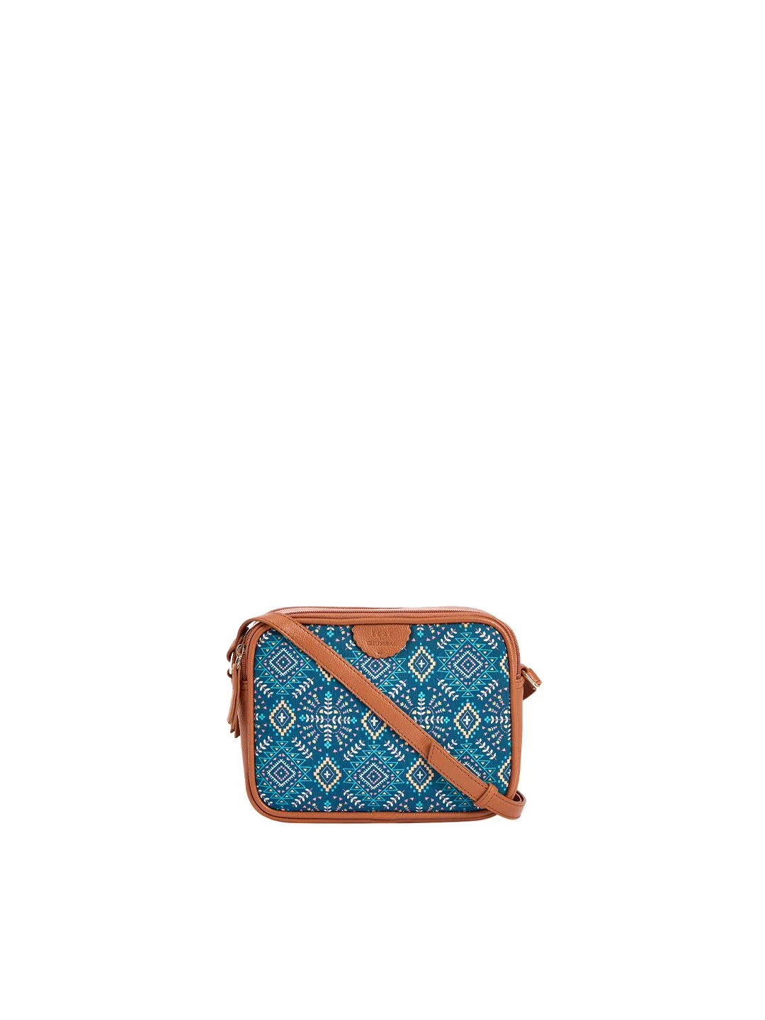 TEAL BY CHUMBAK Women Printed Canvas Sling Bag - Image 4