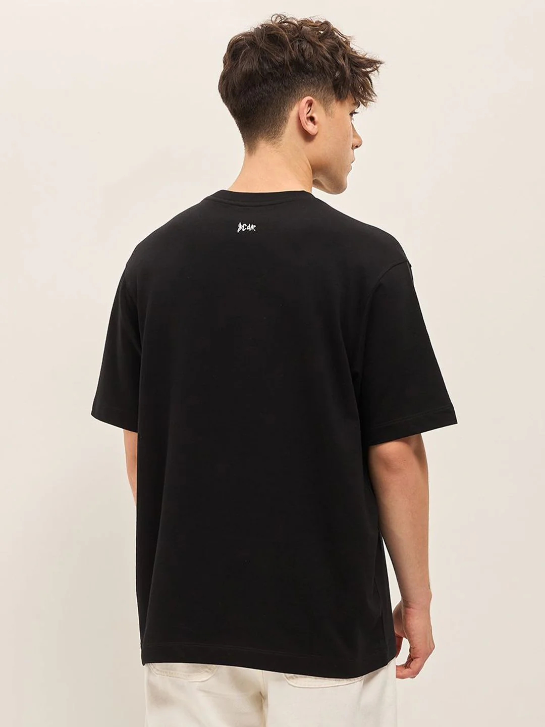 THE BEAR HOUSE Abstract Printed Drop Shoulder Sleeves Cotton Oversized T-Shirt - Image 4