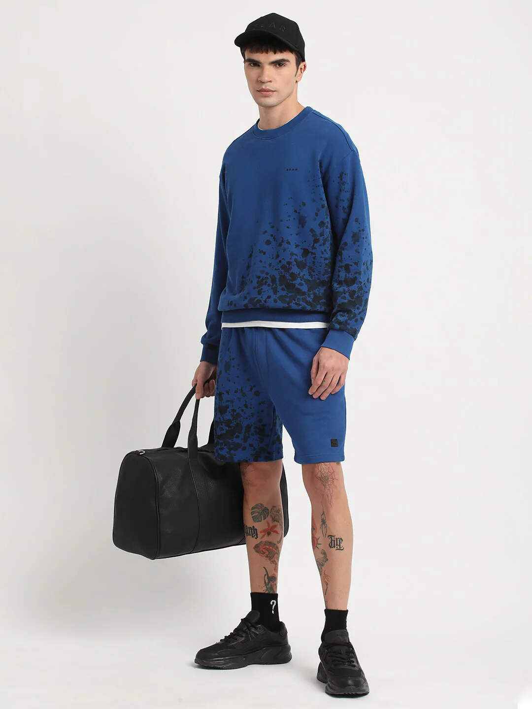 THE BEAR HOUSE Abstract Printed Terry Pure Cotton Pullover - Image 4