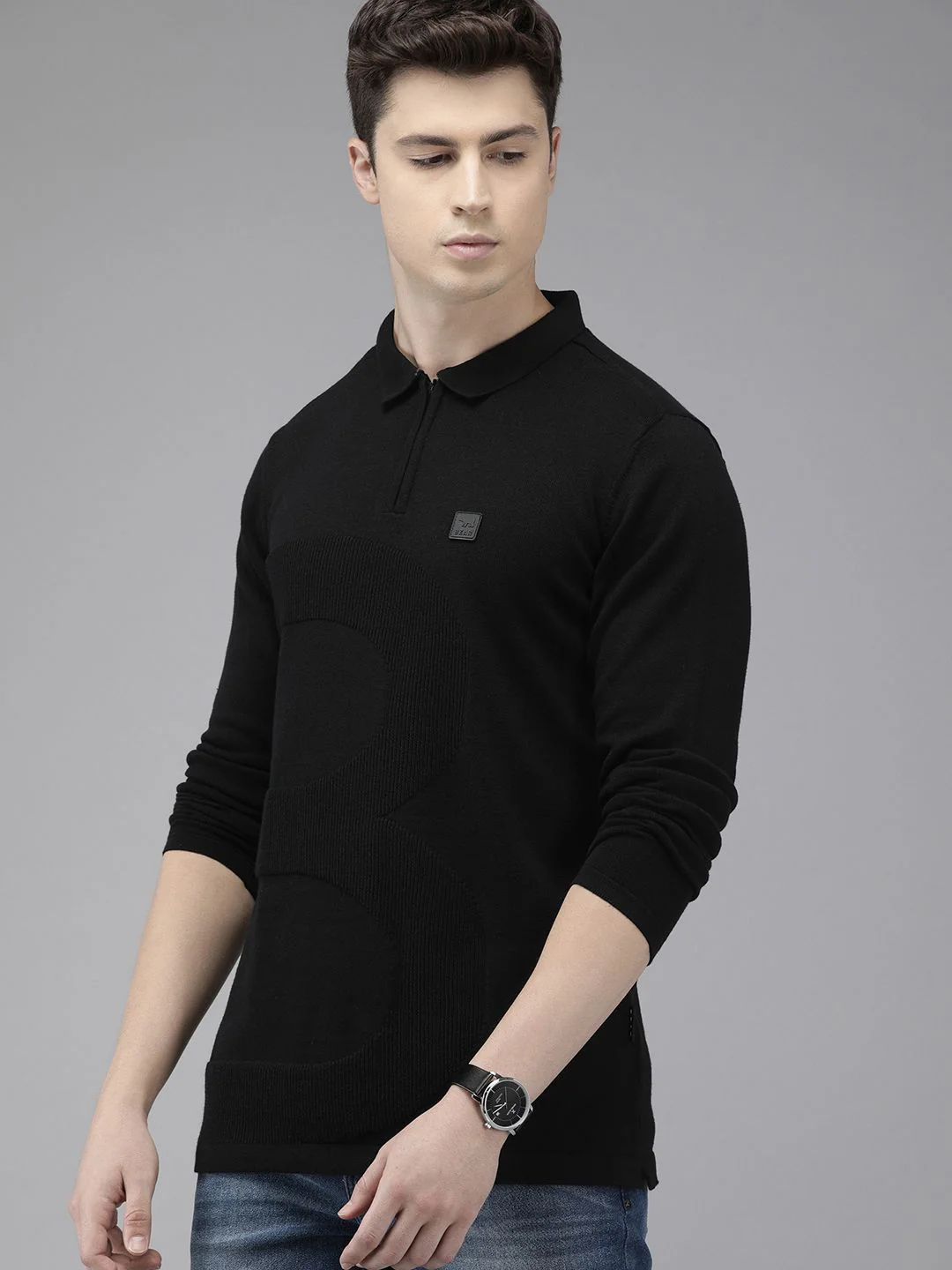 THE BEAR HOUSE Ardor Edition Men Cotton Brand Logo Printed Polo Collar Slim Fit T-shirt - Image 3