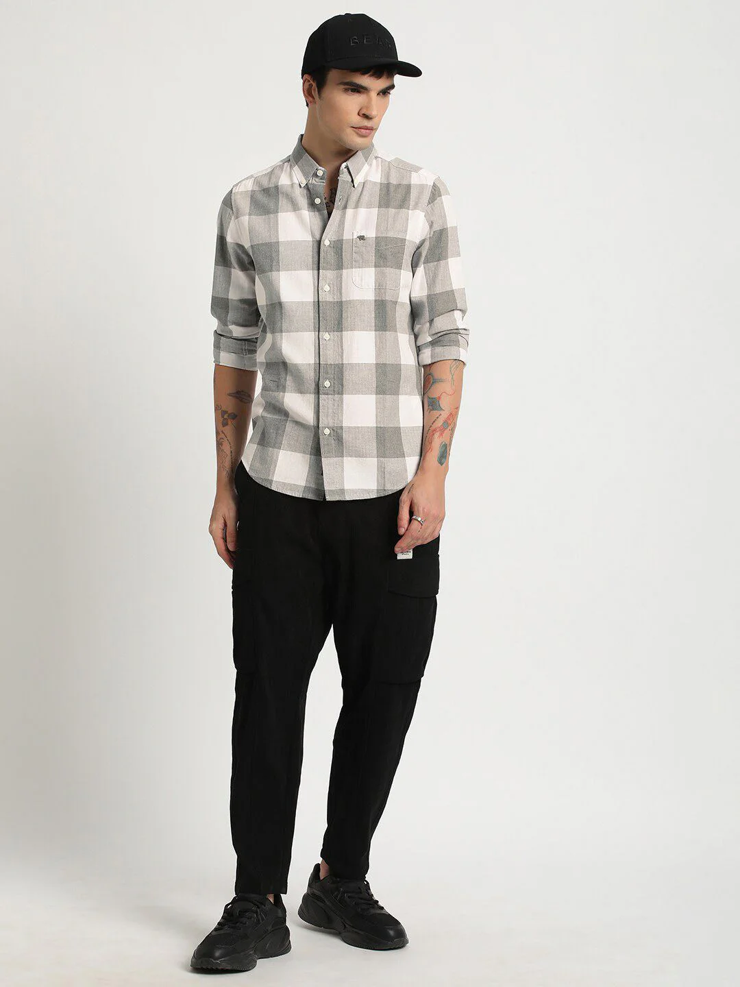 THE BEAR HOUSE Buffalo Checked Pure Cotton Shirt - Image 4