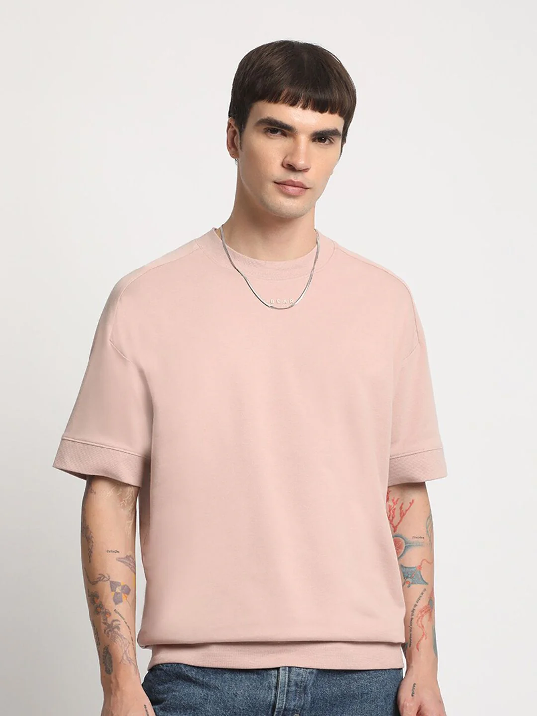 THE BEAR HOUSE Drop Shoulder Cotton Relaxed Fit T-shirt - Image 2