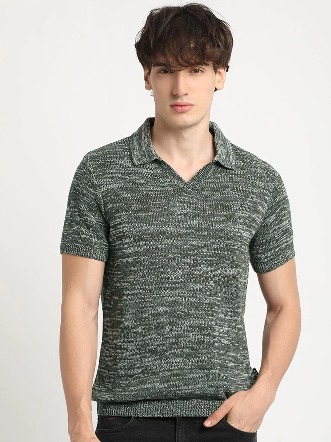 THE BEAR HOUSE Knitted Regular Fit Polo T-Shirt - Image 2