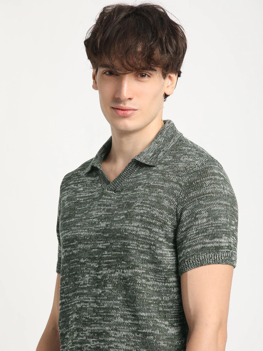 THE BEAR HOUSE Knitted Regular Fit Polo T-Shirt - Image 3