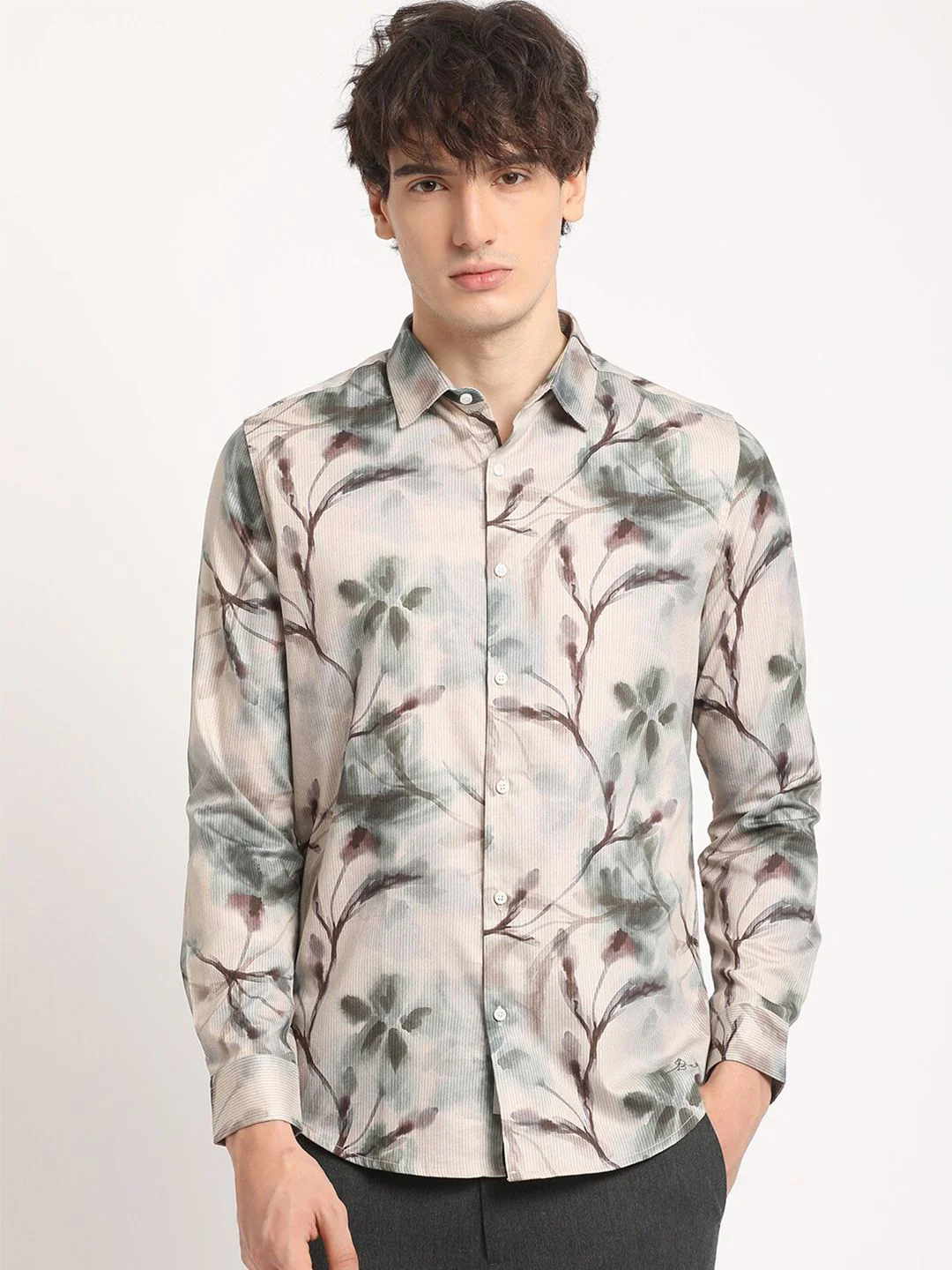 THE BEAR HOUSE Men Abstract Graphic Printed Slim Fit Casual Shirt - Image 2