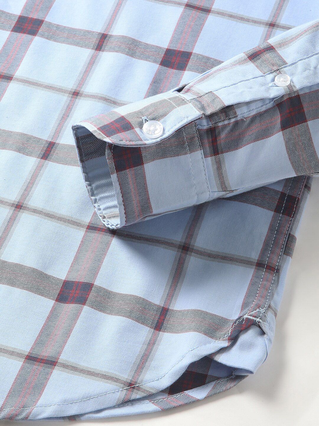 THE BEAR HOUSE Men Checked Slim Fit Button-Down Collar Casual Shirts - Image 7