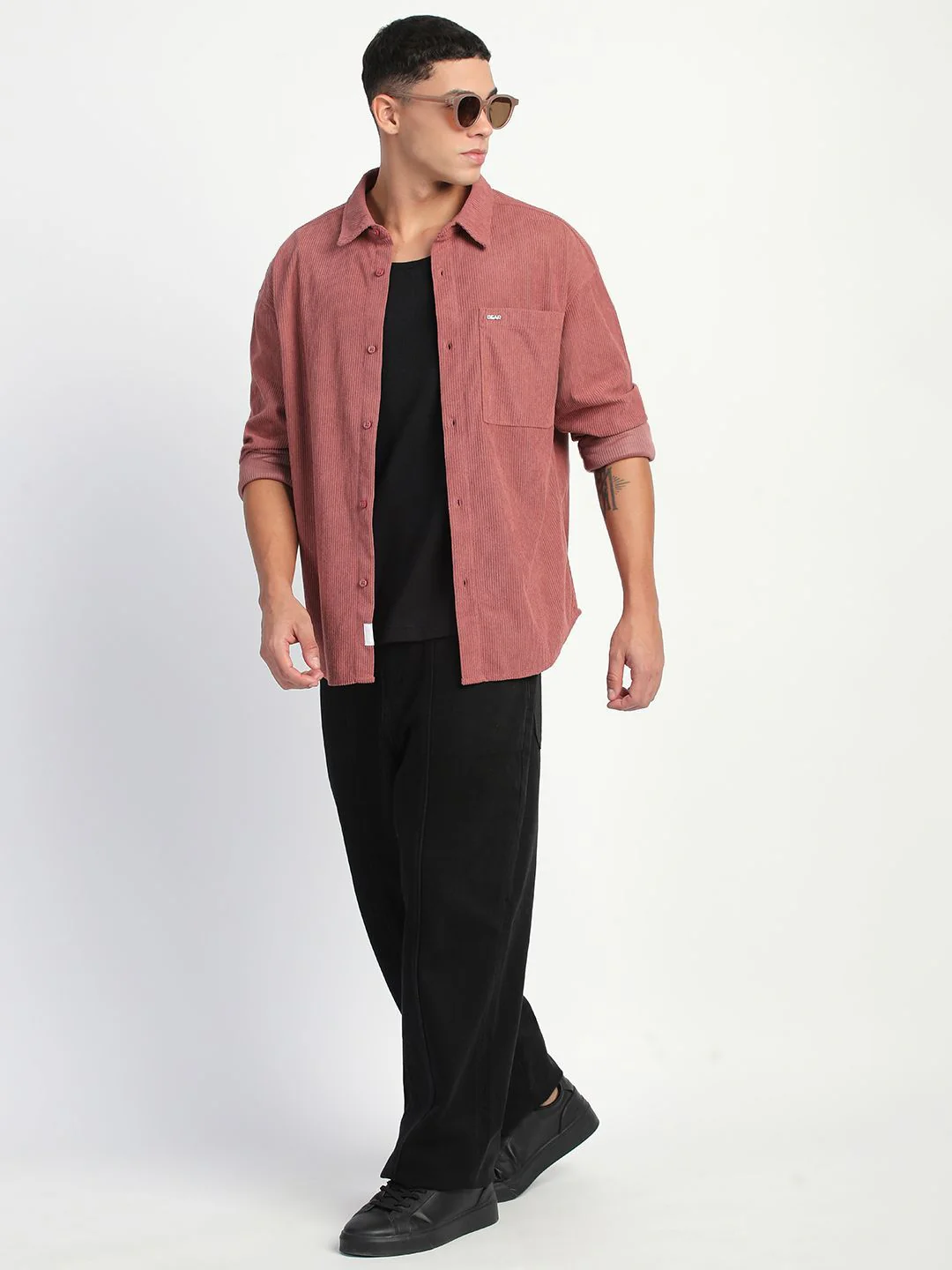 THE BEAR HOUSE Men Corduroy Relax Fit Casual Shirt - Image 6