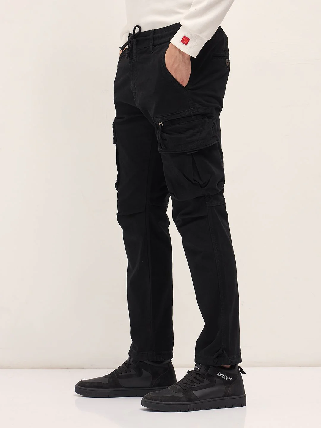 THE BEAR HOUSE Men Cotton Solid Regular Fit Cargo - Image 2