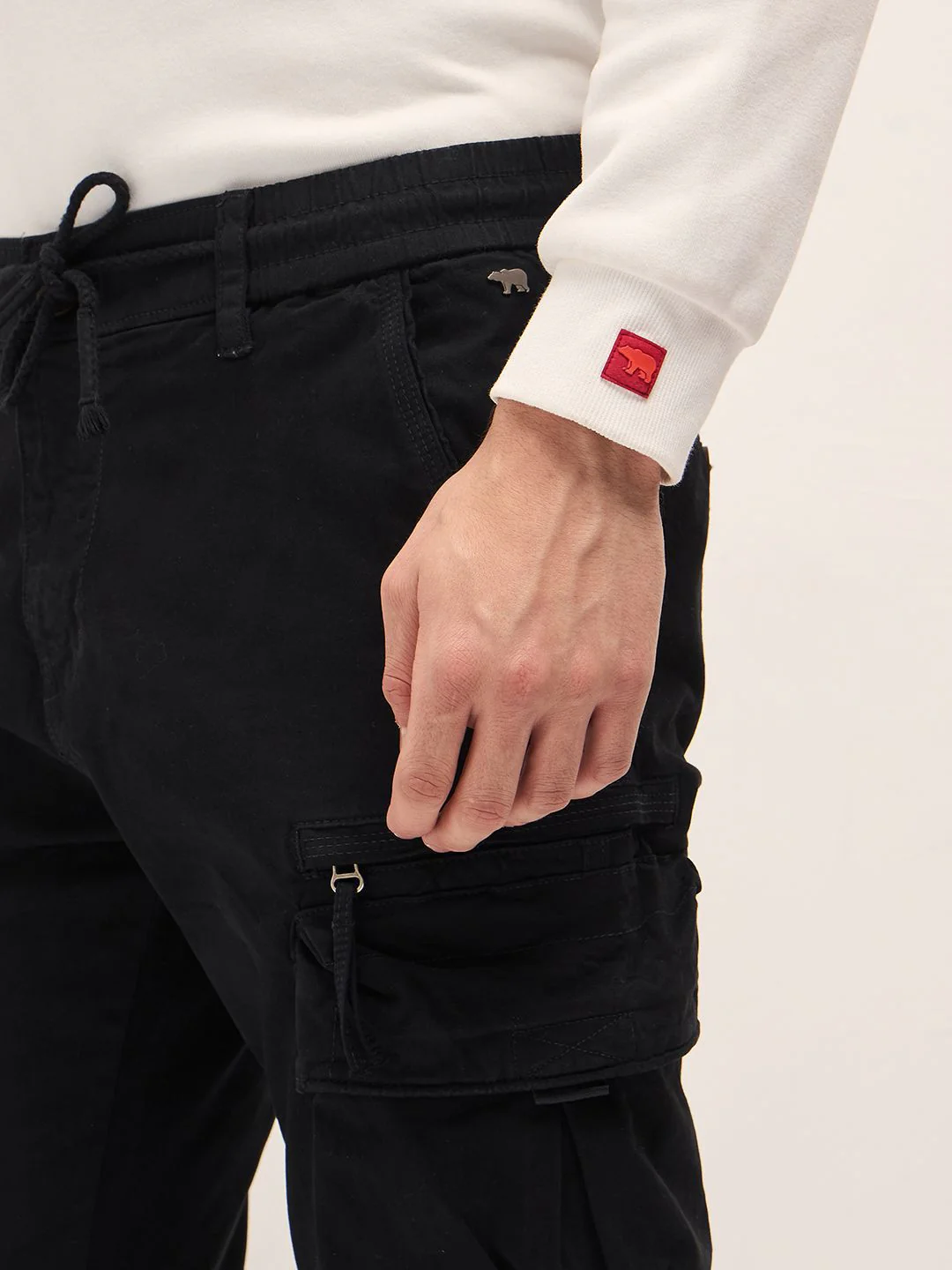 THE BEAR HOUSE Men Cotton Solid Regular Fit Cargo - Image 4