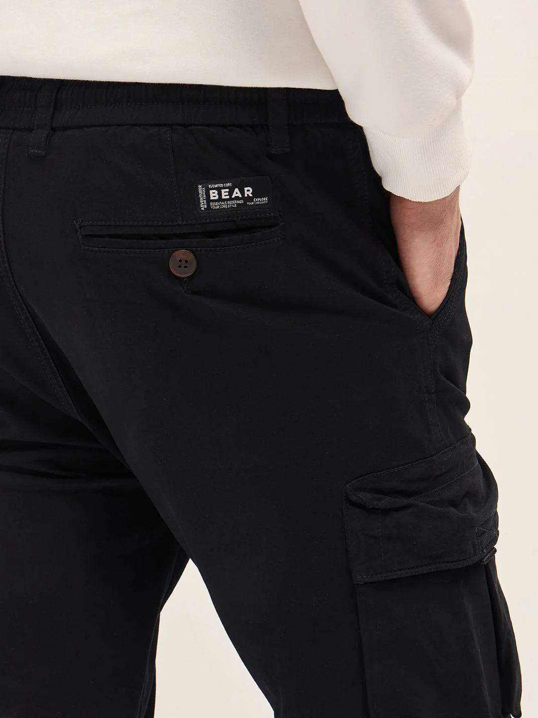 THE BEAR HOUSE Men Cotton Solid Regular Fit Cargo - Image 6