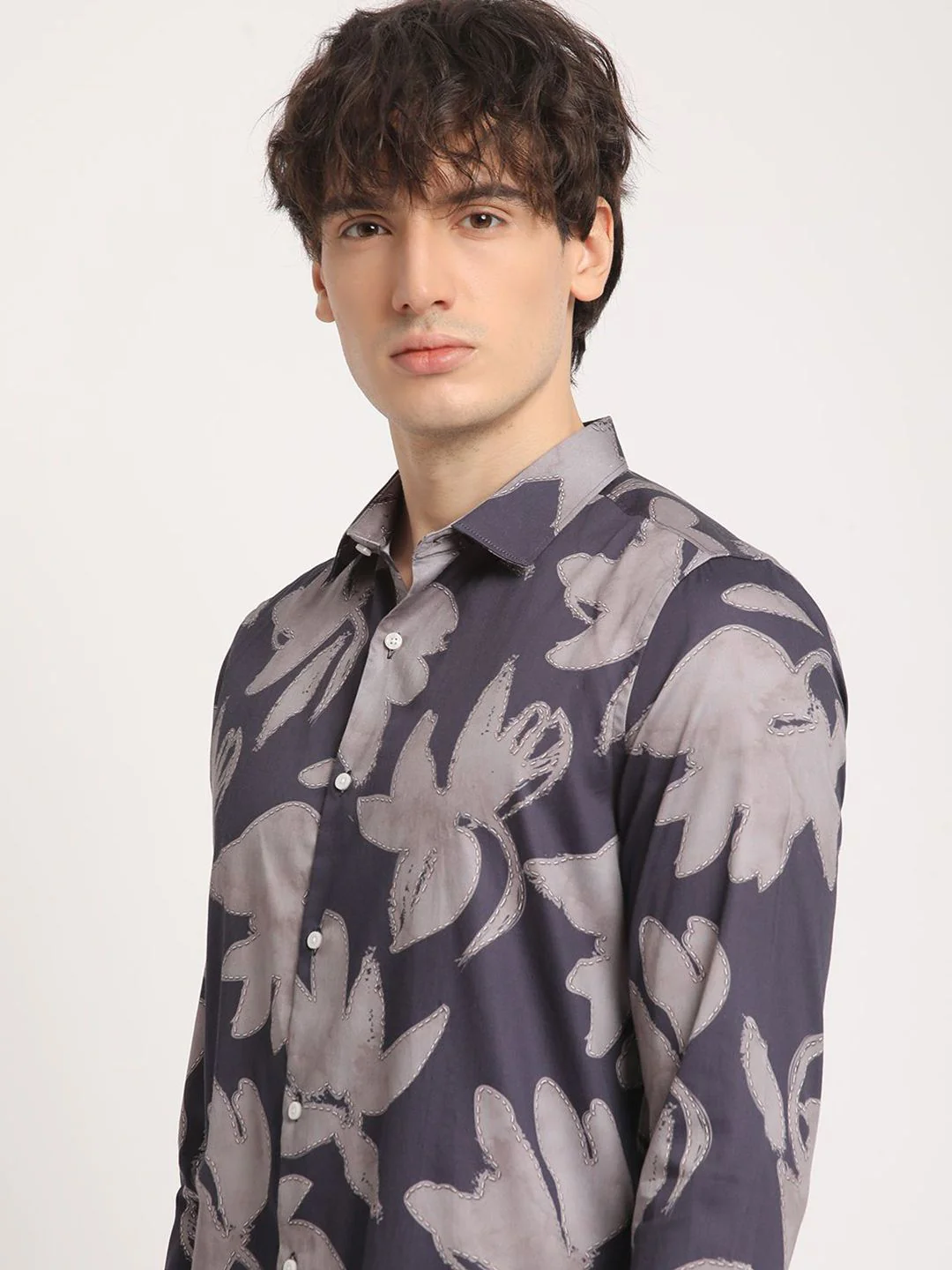 THE BEAR HOUSE Men Graphic Print Slim Fit Casual Shirt - Image 7