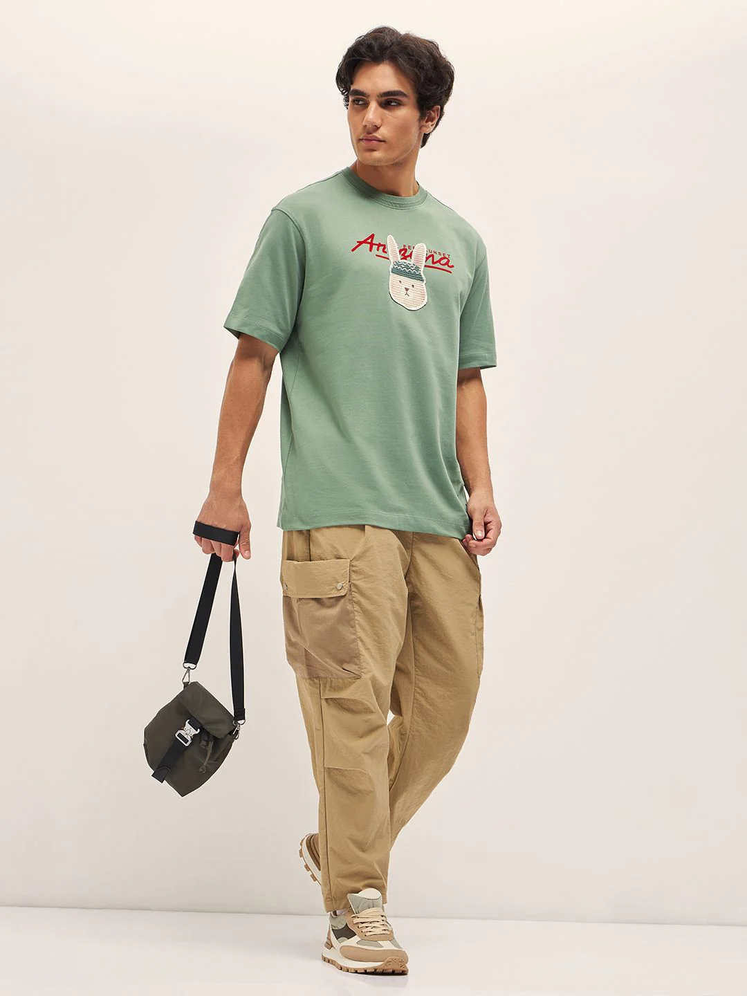 THE BEAR HOUSE Men Graphic Printed Round Neck Pure Cotton Oversized T-shirt - Image 6
